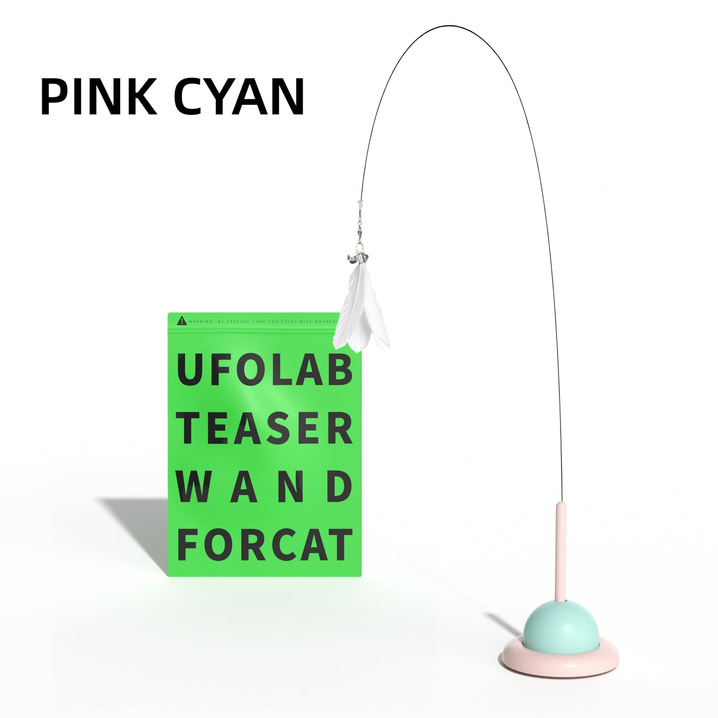 UFO Cat Toy Wand with Suction Base